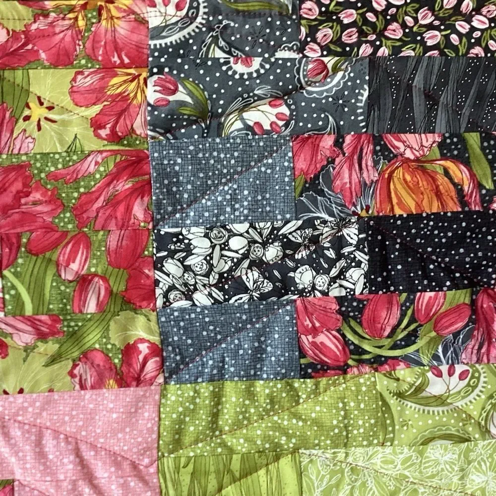 Hand Crafted Tulip Tango Quilt